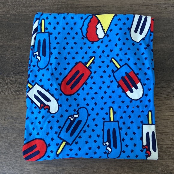 LuLaRoe OS One Size Patriotic July 4th Popsicle Summer Stars Leggings - Picture 3 of 4